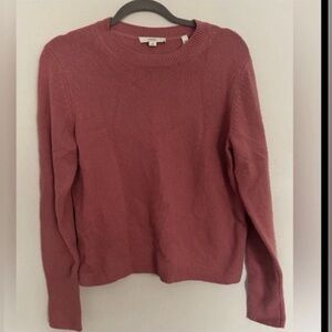 Vince Dusty Rose Crew Neck Sweater 100% Cashmere Size XL